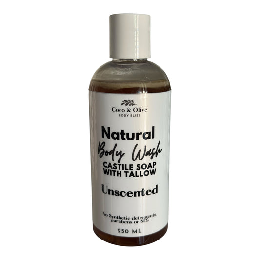 Castile Soap Body Wash with Tallow - UNSCENTED