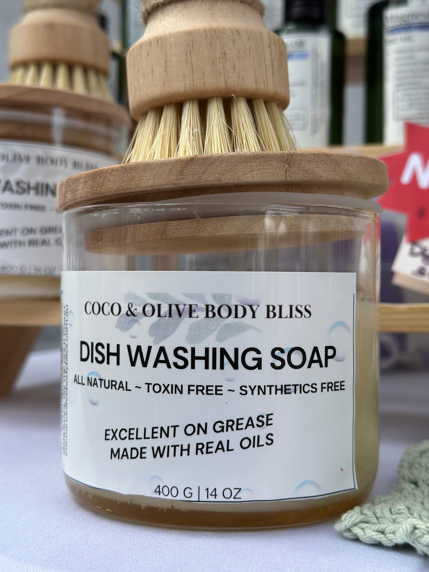 Dish Washing Soap with Bamboo Brush