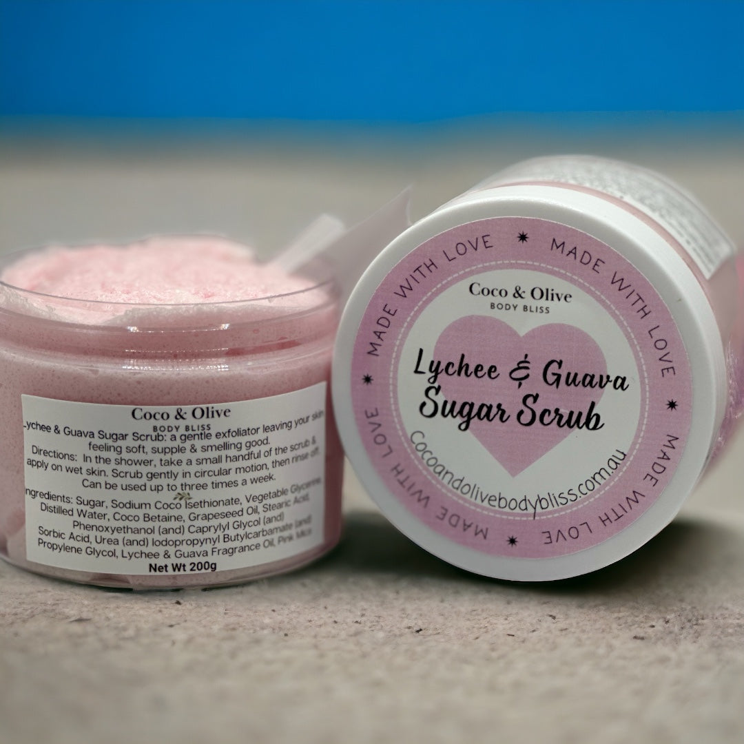 Foaming Sugar Scrub ~ Guava & Lychee