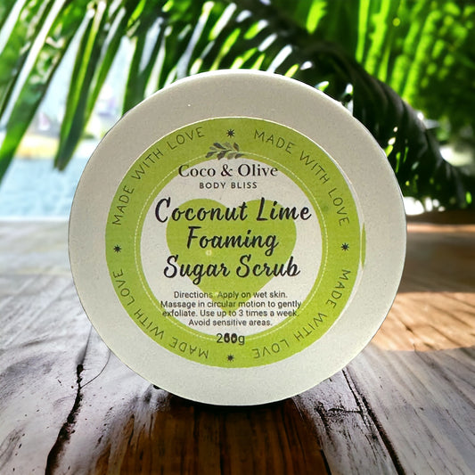 Foaming Sugar Scrub ~ Coconut and Lime