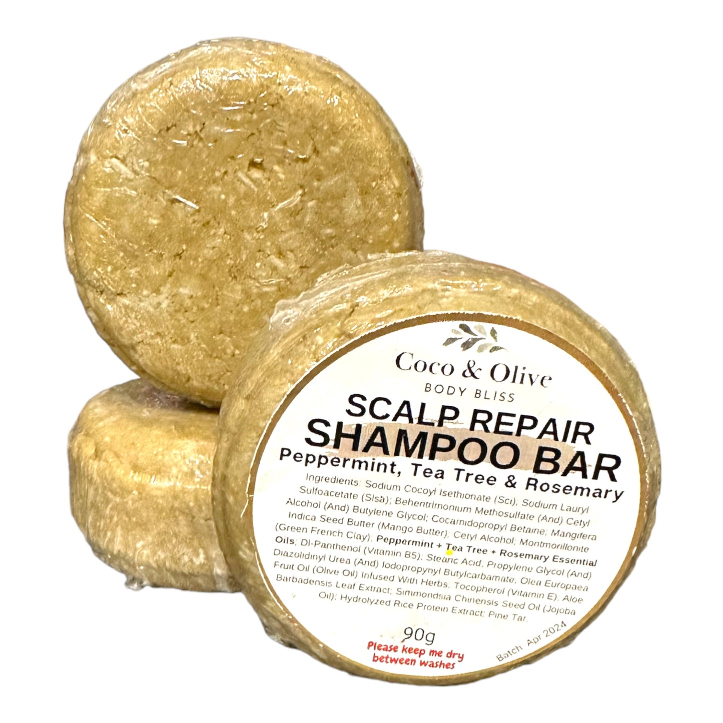 Shampoo Bar ~ Scalp Repair  **REFILL ONLY**~  Peppermint, Tea Tree & Rosemary