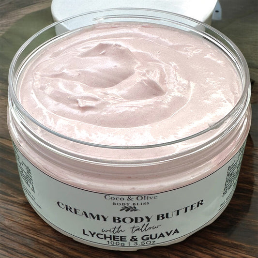 Tallow Body Butter ~ Lychee & Guava