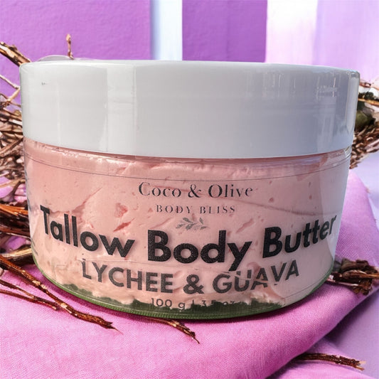 Tallow Body Butter ~ Lychee & Guava