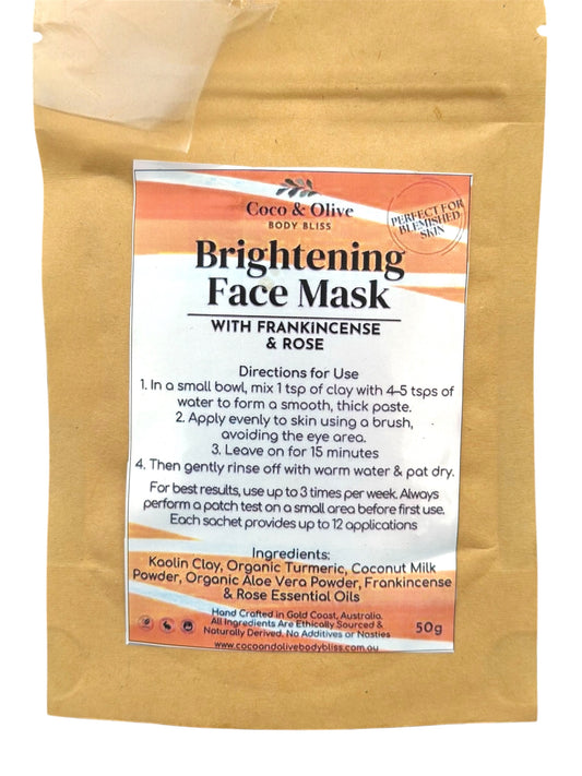 Turmeric Clay Face Mask - Brightening + Brush