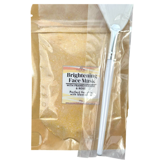 Turmeric Clay Face Mask - Brightening + Brush