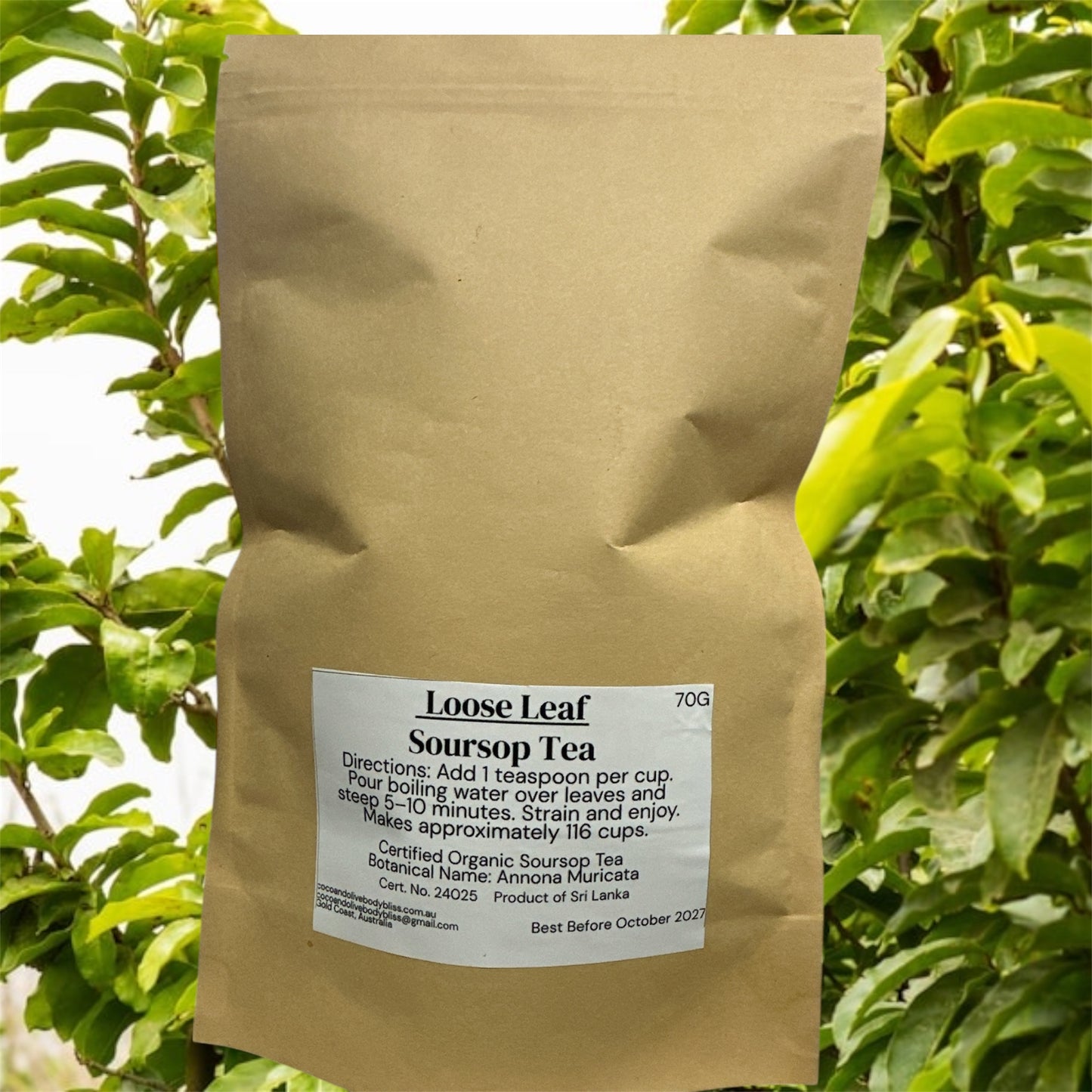 Soursop (Graviola) loose leaf Tea - Organic